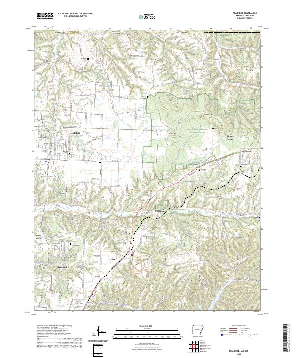 USGS Topographic Map – Pea Ridge
