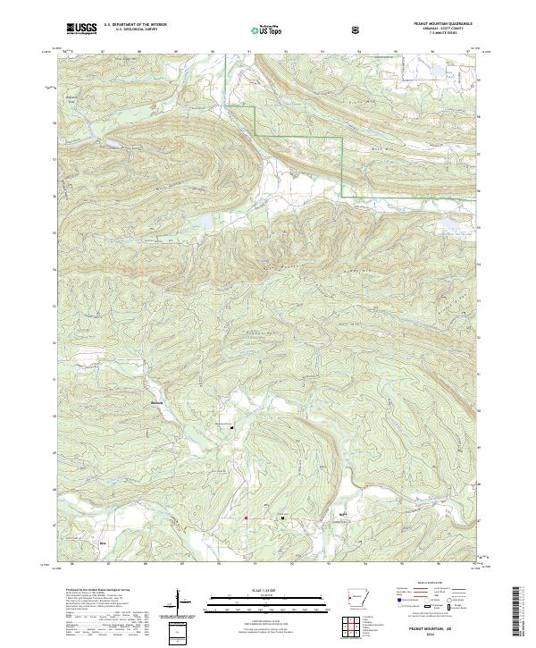 USGS Topographic Map – Peanut Mountain