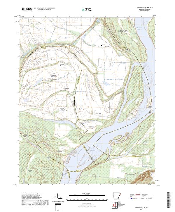 USGS Topographic Map – Pecan Point
