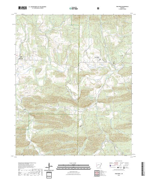 USGS Topographic Map – Pine Ridge