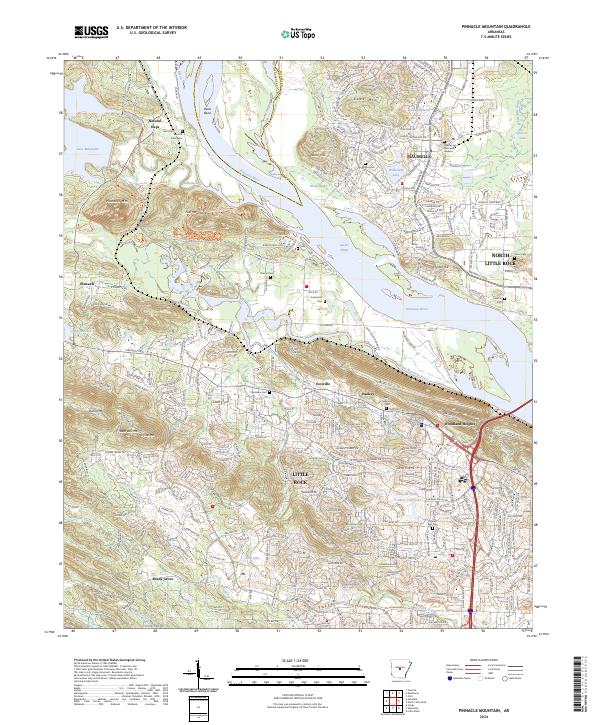 USGS Topographic Map – Pinnacle Mountain