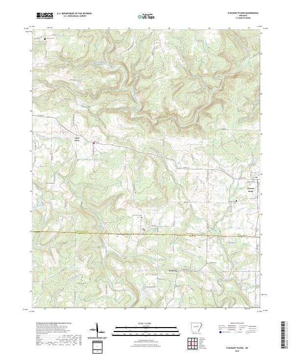 USGS Topographic Map – Pleasant Plains