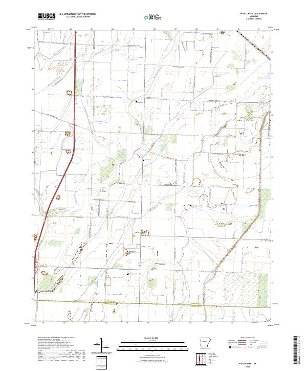 USGS Topographic Map – Podo Creek