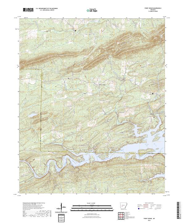 USGS Topographic Map – Point Cedar