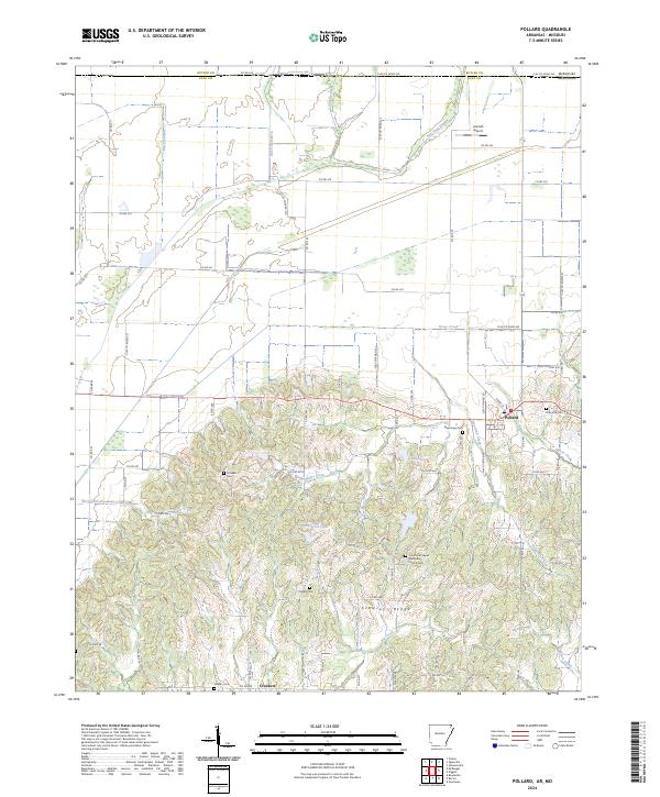 USGS Topographic Map – Pollard