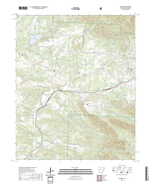 USGS Topographic Map – Potter