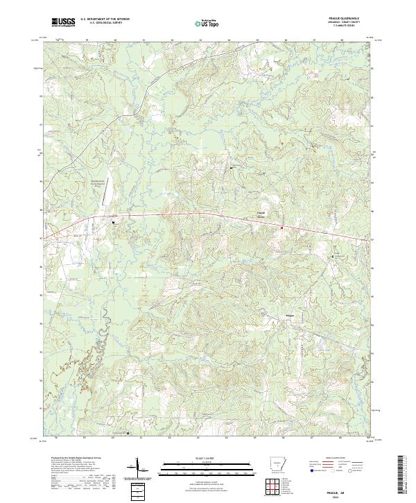 USGS Topographic Map – Prague