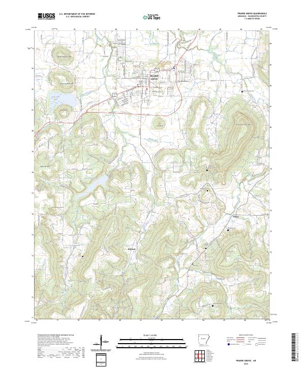 USGS Topographic Map – Prairie Grove