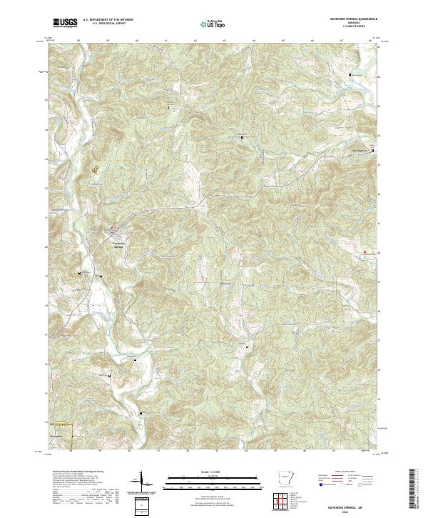 USGS Topographic Map – Ravenden Springs