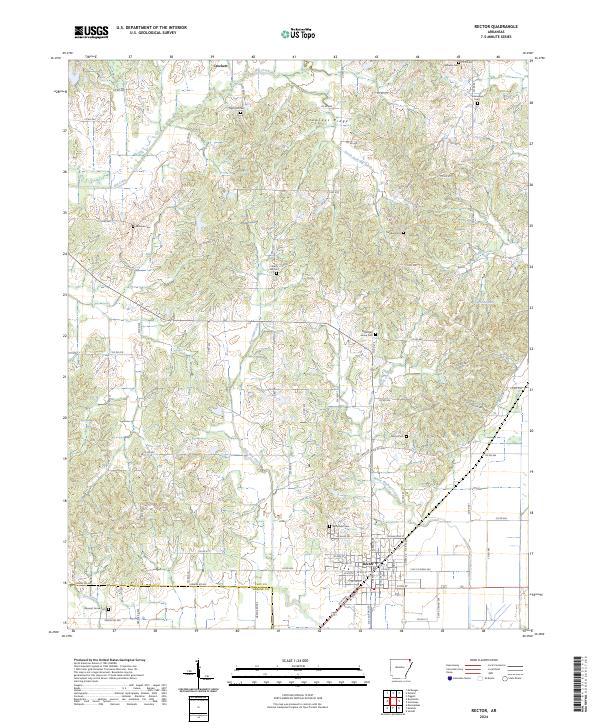 USGS Topographic Map – Rector