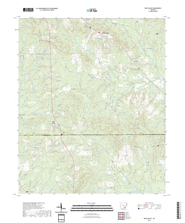 USGS Topographic Map – Relfs Bluff