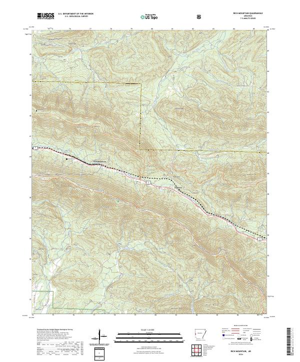 USGS Topographic Map – Rich Mountain