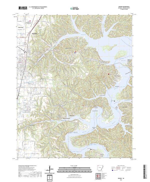 USGS Topographic Map – Rogers