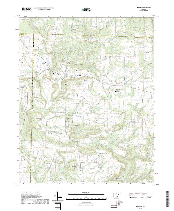 USGS Topographic Map – Rose Bud