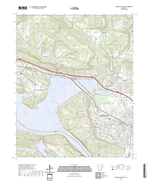 USGS Topographic Map – Russellville West