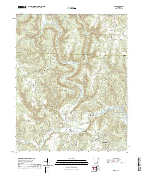 USGS Topographic Map – Shirley