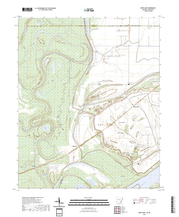 USGS Topographic Map – Snow Lake