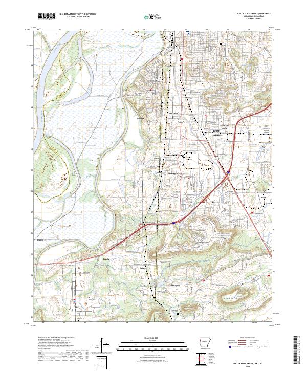 USGS Topographic Map – South Fort Smith