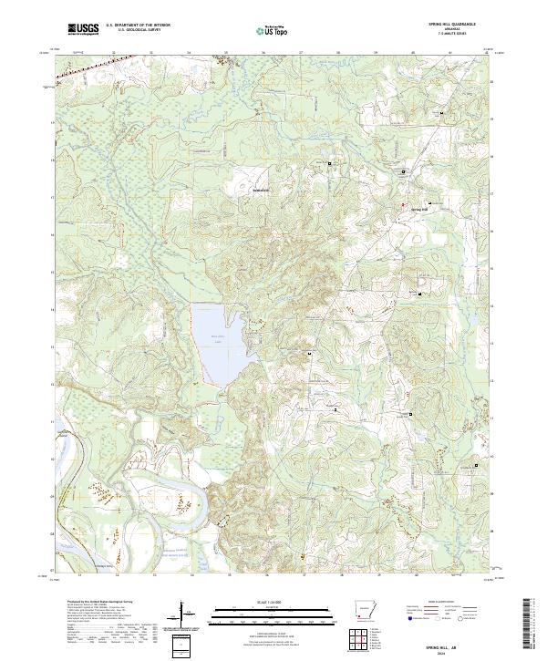 USGS Topographic Map – Spring Hill