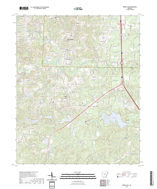 USGS Topographic Map – Spring Lake