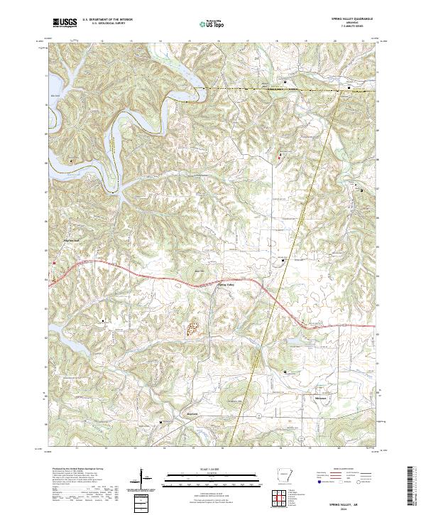 USGS Topographic Map – Spring Valley