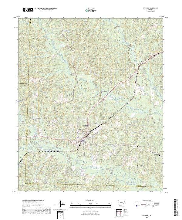 USGS Topographic Map – Stephens
