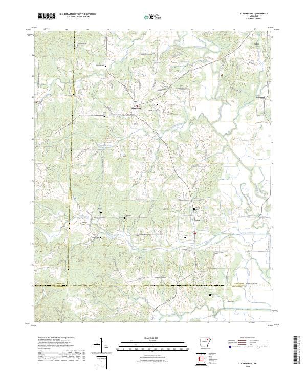 USGS Topographic Map – Strawberry
