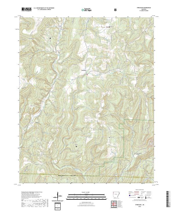 USGS Topographic Map – Strickler