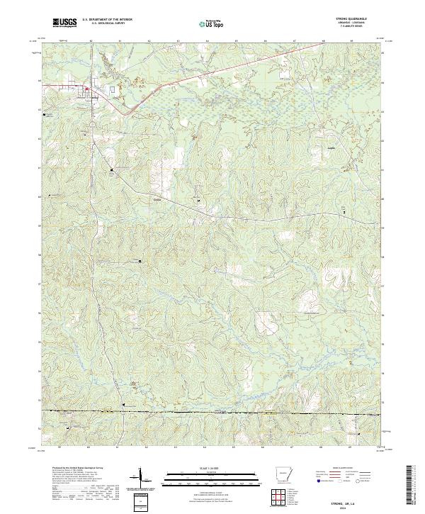 USGS Topographic Map – Strong