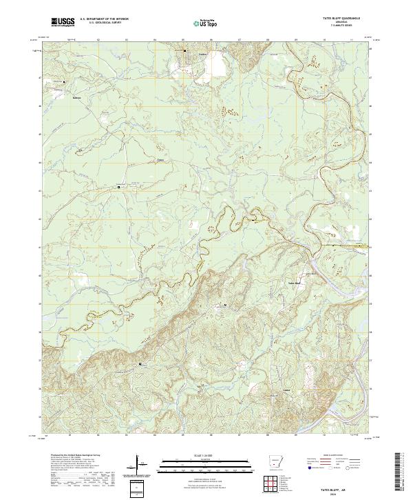 USGS Topographic Map – Tates Bluff