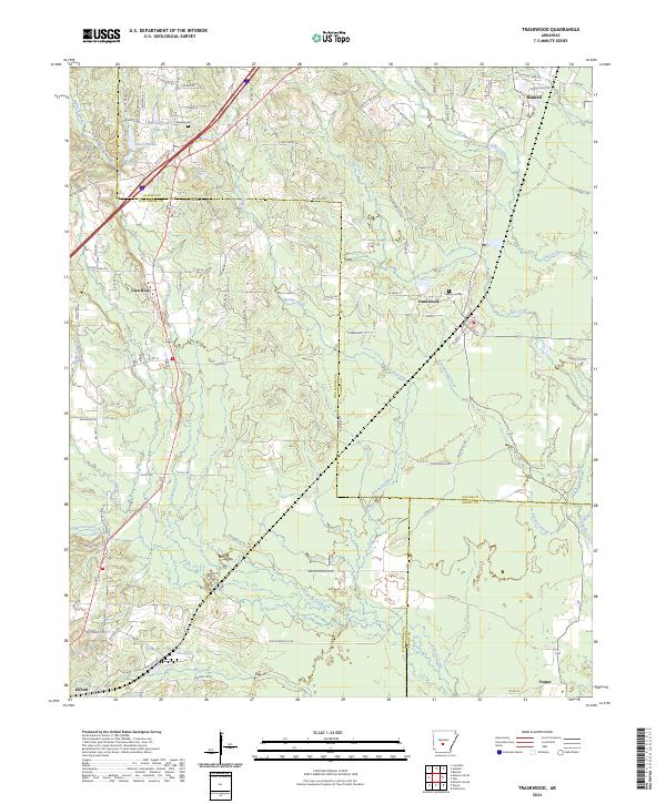 USGS Topographic Map – Traskwood