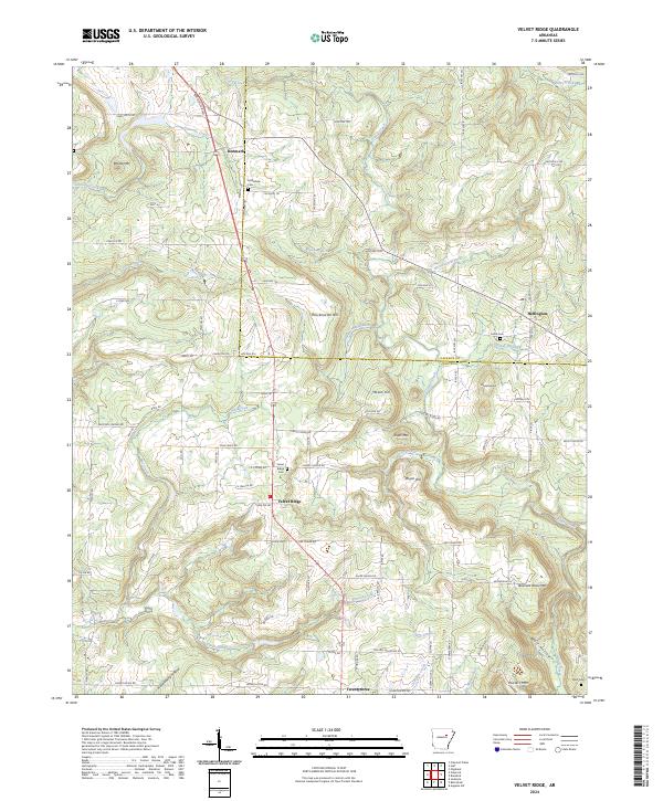 USGS Topographic Map – Velvet Ridge