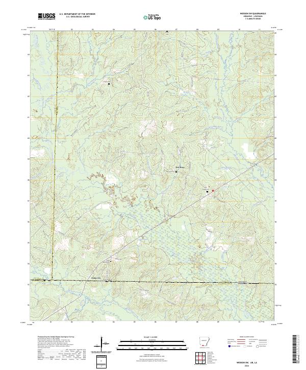 USGS Topographic Map – Wesson SW