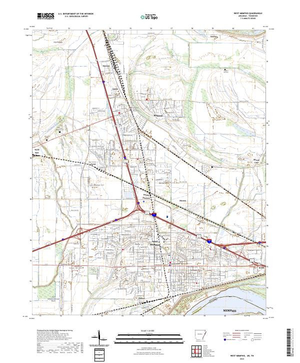 USGS Topographic Map – West Memphis