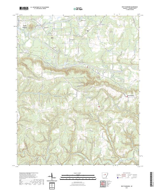USGS Topographic Map – West Pangburn