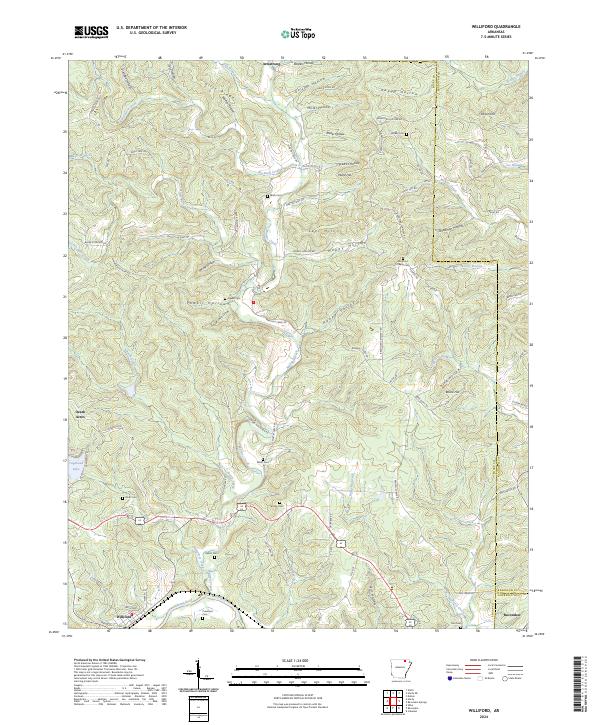 USGS Topographic Map – Williford