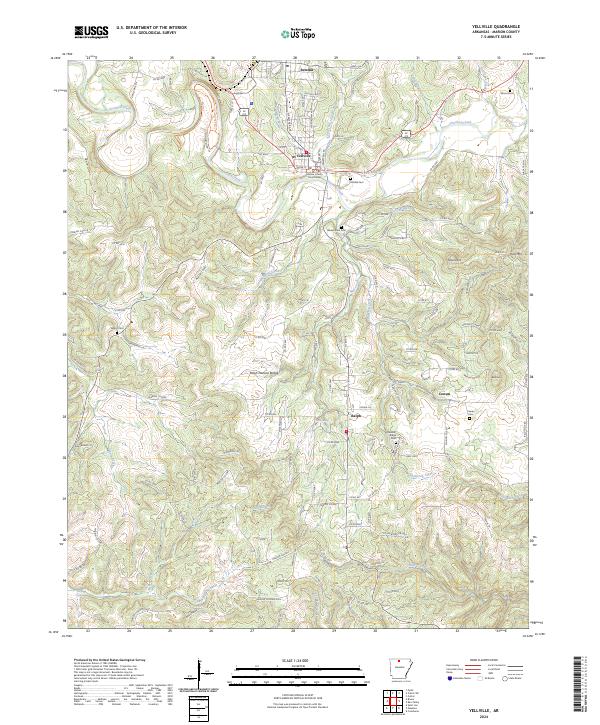 USGS Topographic Map – Yellville