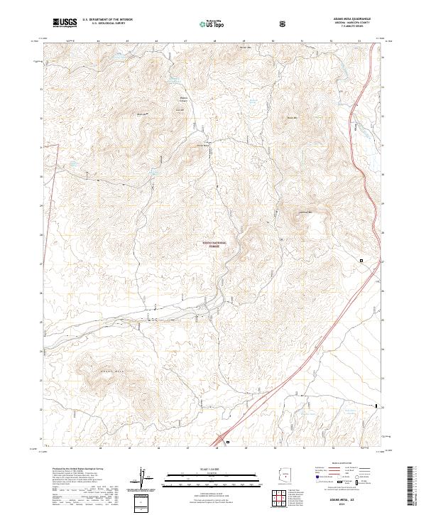 USGS Topographic Map – Adams Mesa