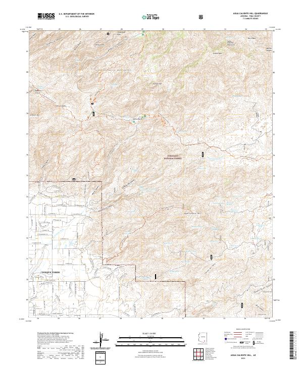 USGS Topographic Map – Agua Caliente Hill