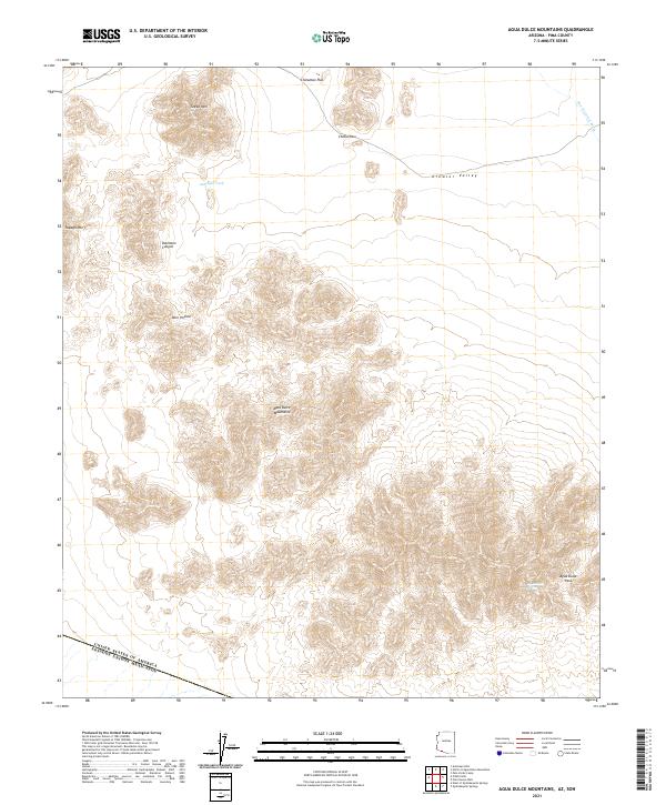 USGS Topographic Map – Agua Dulce Mountains