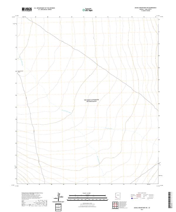 USGS Topographic Map – Aguila Mountains SW