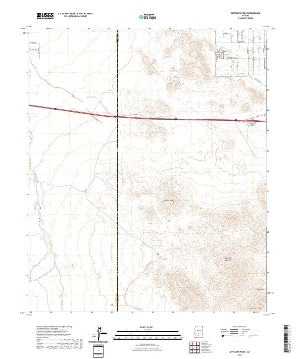 USGS Topographic Map – Antelope Peak