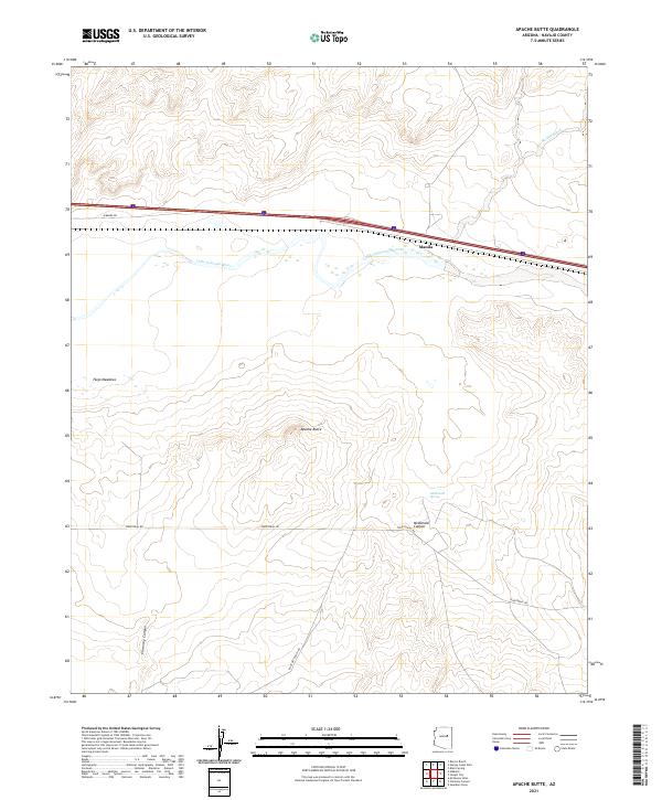 USGS Topographic Map – Apache Butte