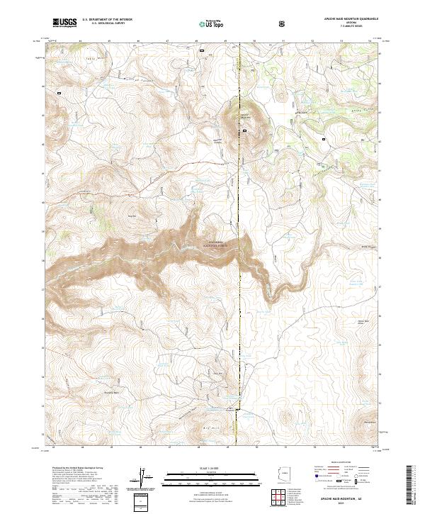 USGS Topographic Map – Apache Maid Mountain