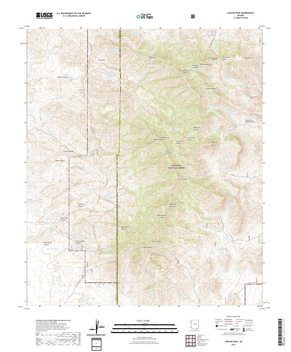 USGS Topographic Map – Apache Peak