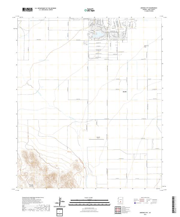 2021 Map of Arizona City, 2021 Print