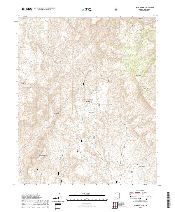 USGS Topographic Map – Armer Mountain
