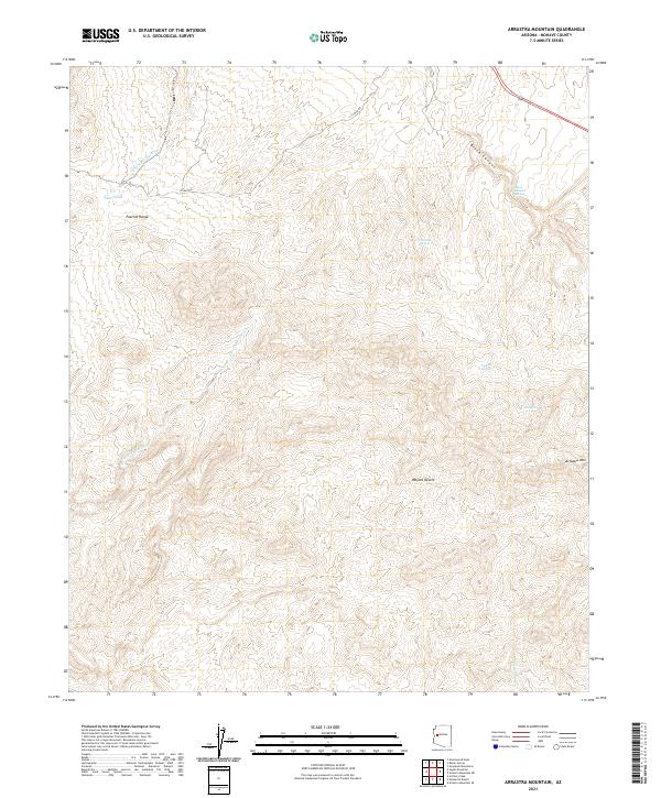 USGS Topographic Map – Arrastra Mountain