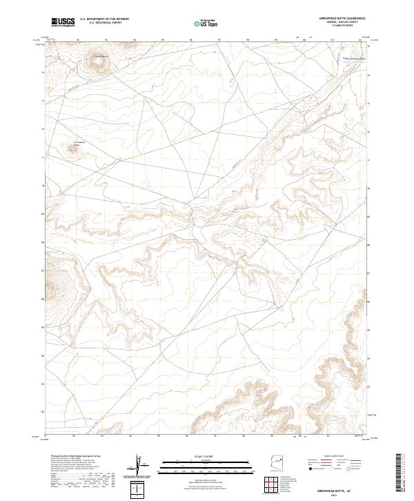 USGS Topographic Map – Arrowhead Butte