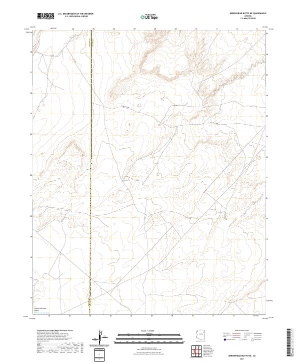 2021 Map of Arrowhead Butte NE, 2021 Print